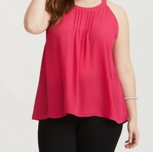 Torrid Pink Pleated Top Sz 3